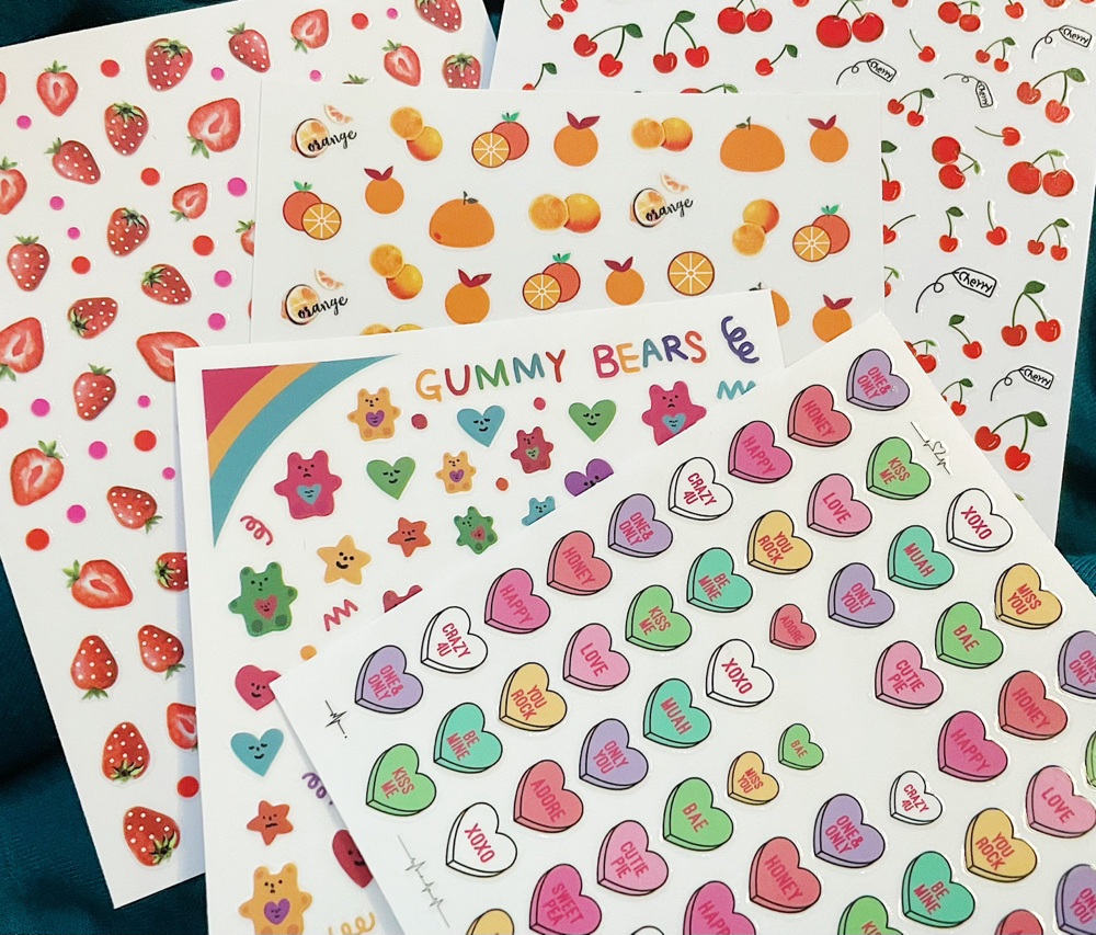 Stickers (nail art add on)