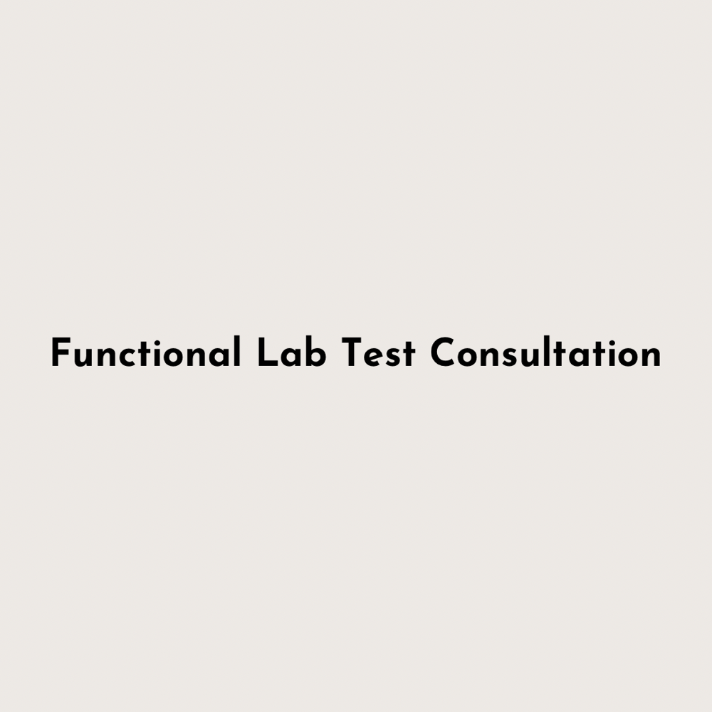 Functional Lab Test Consultation
