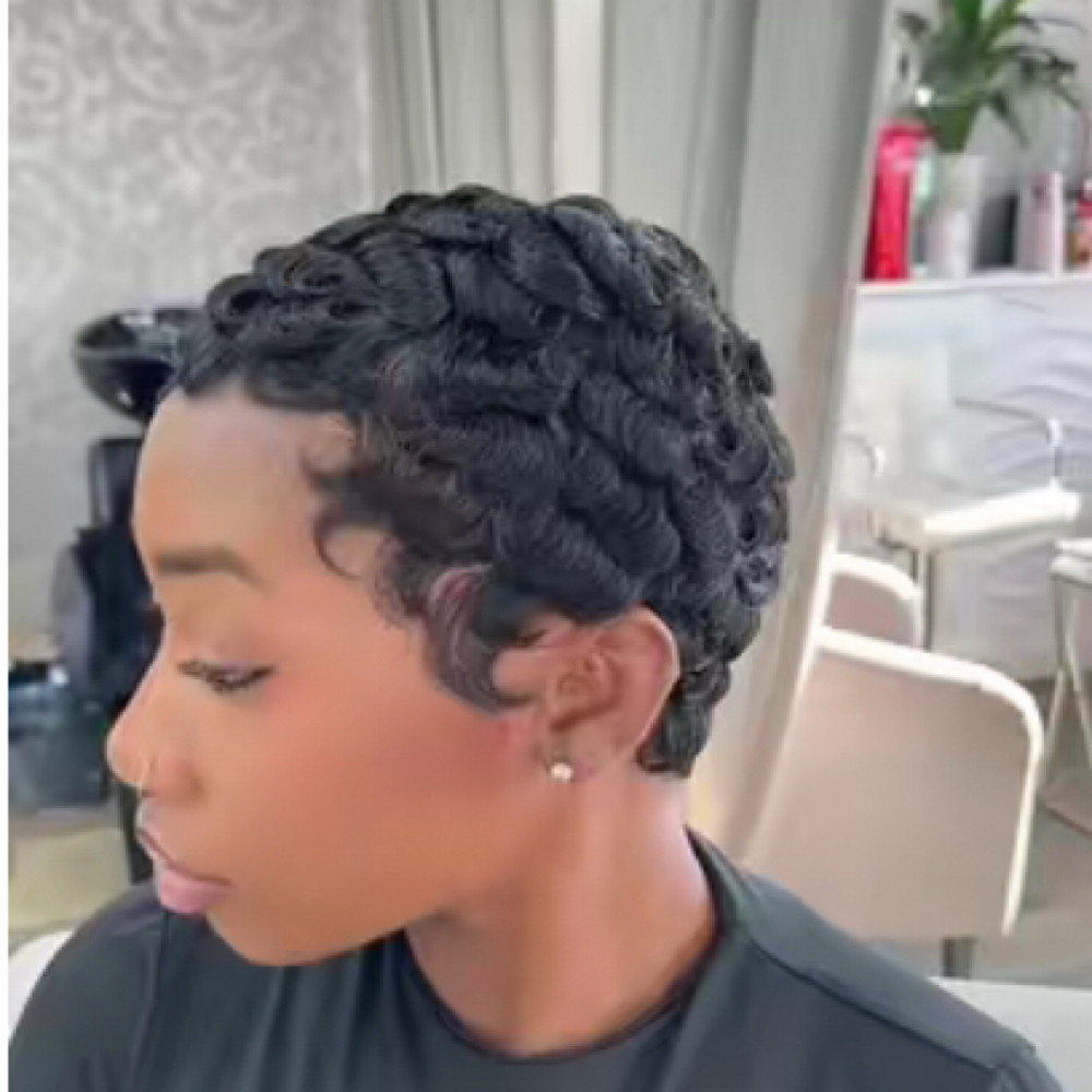 Wash Wrap & Curl Pixie at Terika’s Beauty & Spa in Bloomfield, NJ