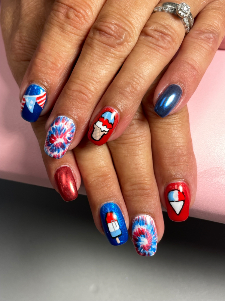 Handpainted (nail art add on)