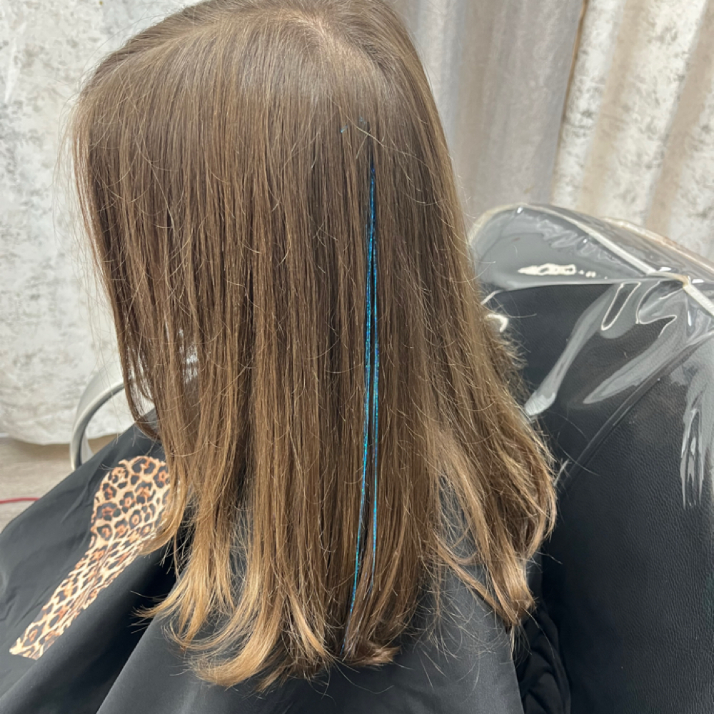 Kids Haircut/blowout And Tinsel at Hair by Nicole Schober in Selden, NY