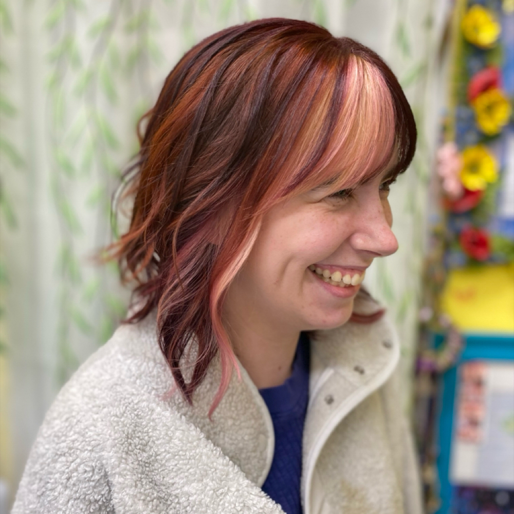 Seasonal Fall Hair Color at The Rooted Gypsy Hair Studio in Savannah, GA
