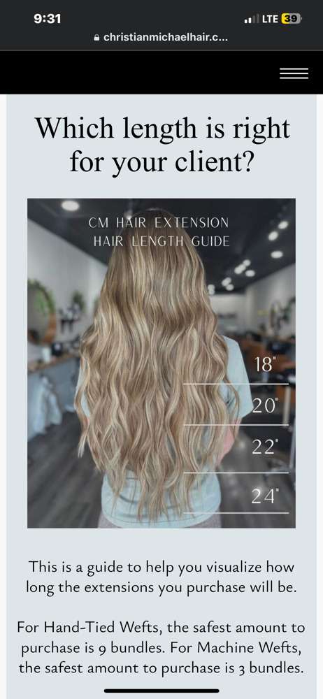 Hair Extension Consultation