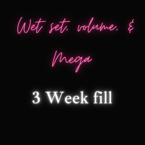 Wet set, Volume, & Mega 3 week fill at LashedxLyssa✨ in Eunice, NM