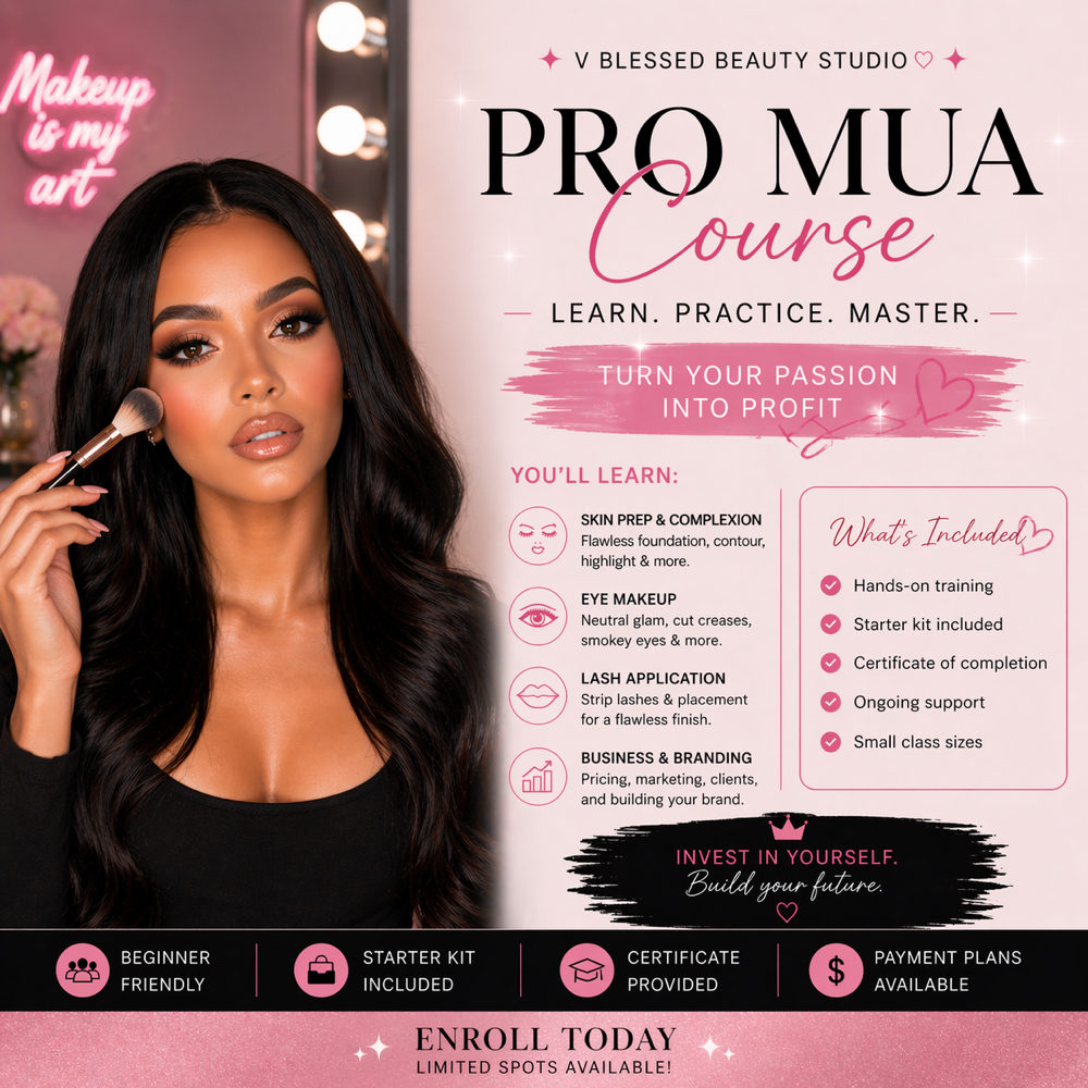 10 WEEK MAKEUP COURSE at V BLESSED BEAUTY STUDIO in Los Angeles, CA