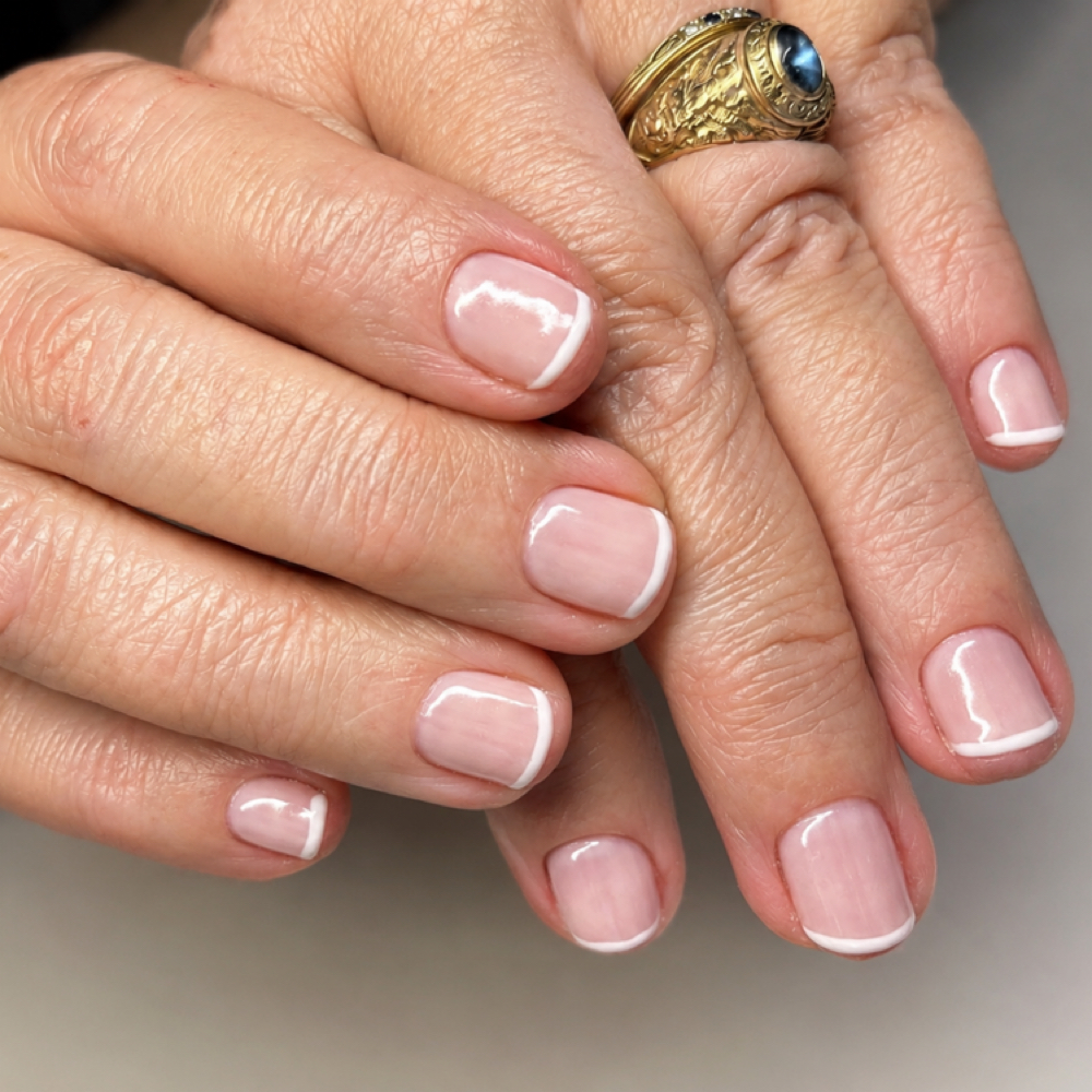 French Gel Manicure at NAILDIVA in Camden, ME