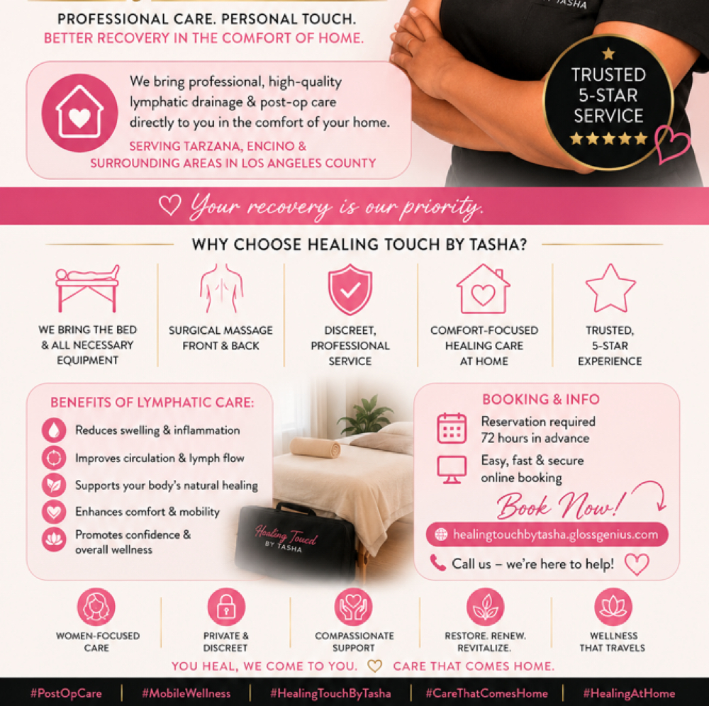 Post-Op Recovery Package at Healing Touch by Tasha in Tarzana, CA