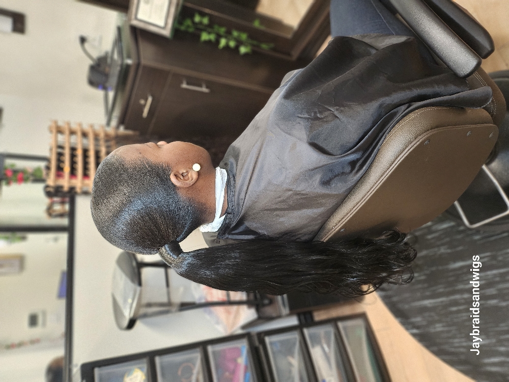 Traditional Sleek Ponytail at Jaybraidsandwigs in Baytown, TX
