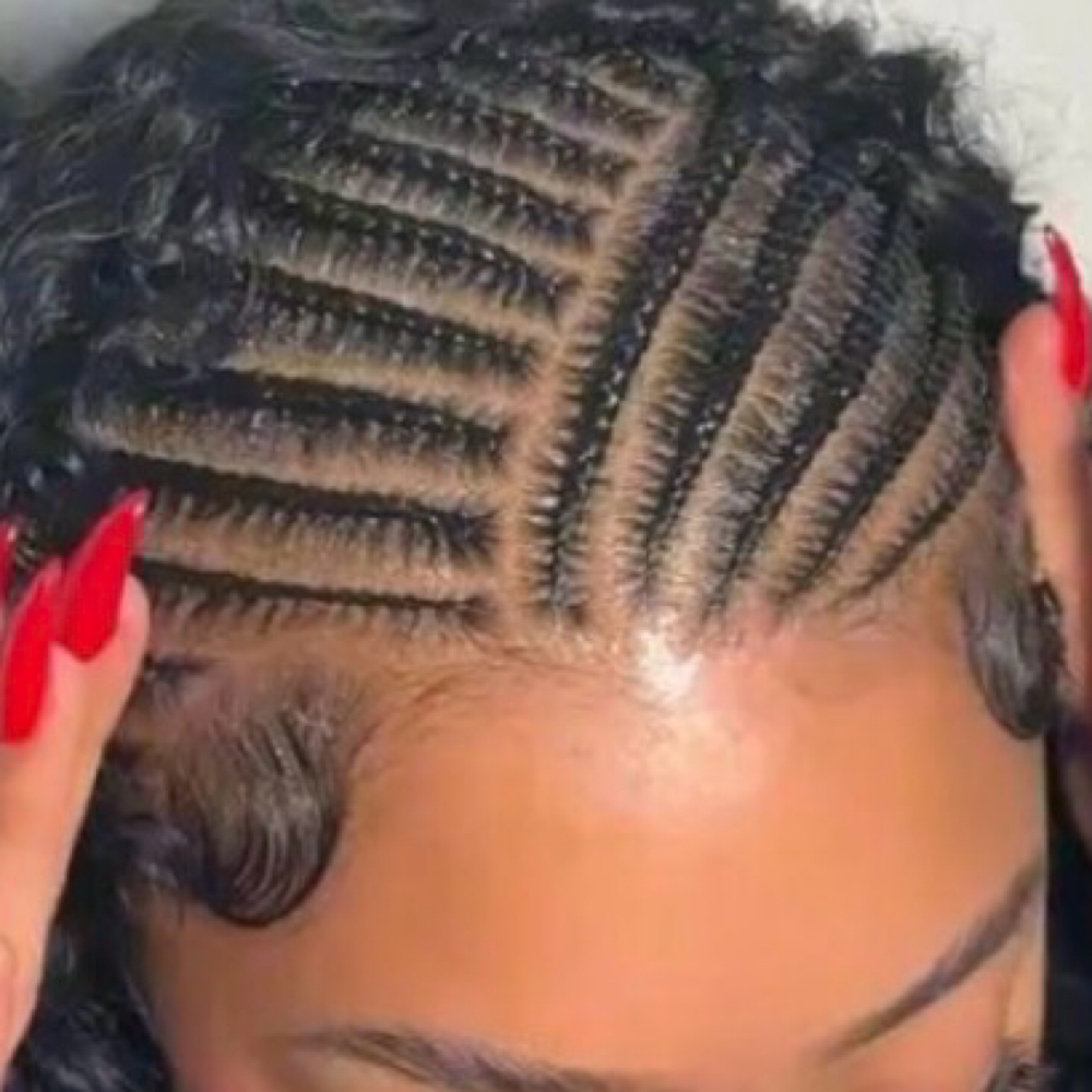 Front Fulani braids at Finesse Braids & Beauty + in Spring, TX