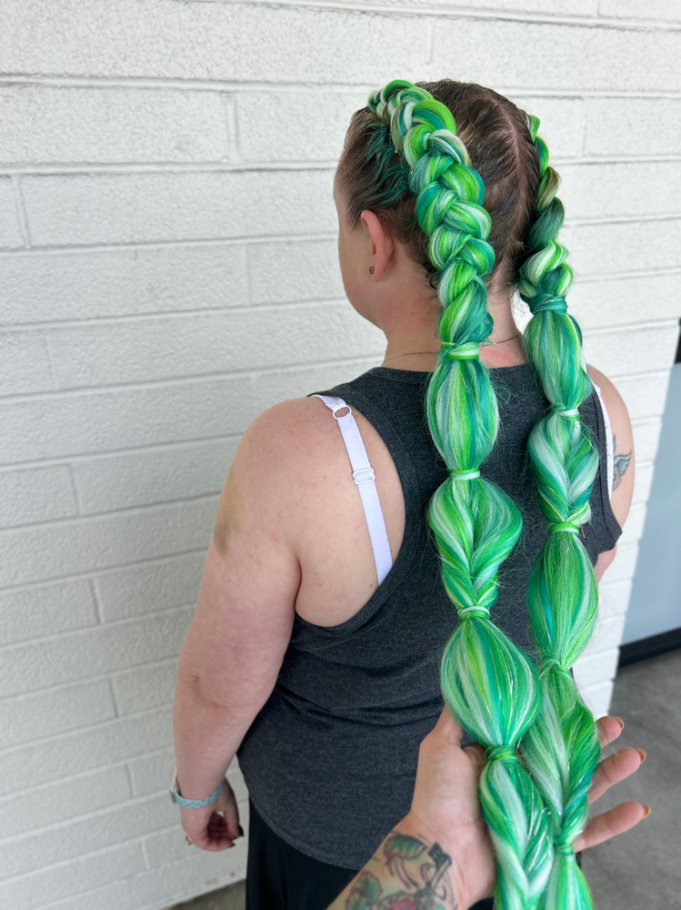Two Braids W/ Pull/Bubble Ends