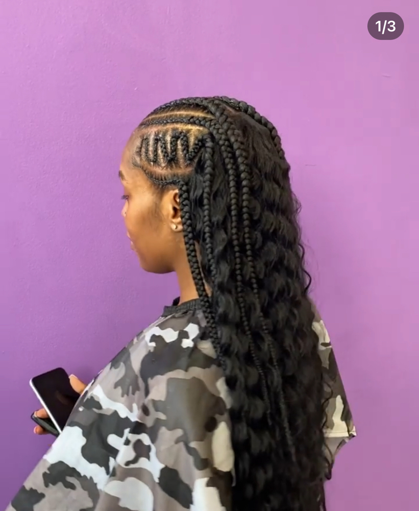 Fulani Braids W/ Quickweave at Lee The Hair Magician LLC in Detroit, MI