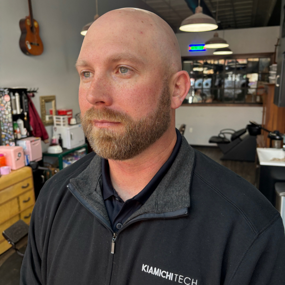 Bald shave at The Mel Method in Atoka, OK