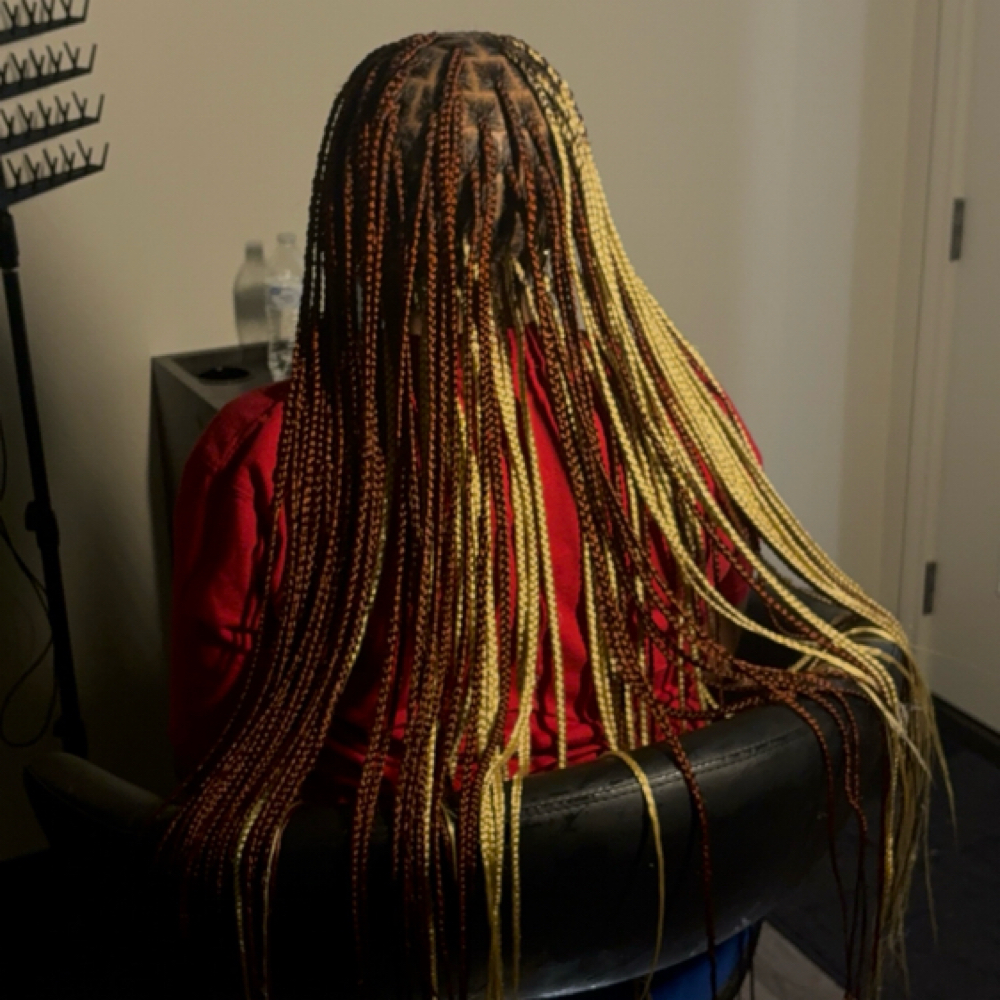 Smedium Thigh Length Knotless at The Braid Studio in Arlington Tx, TX