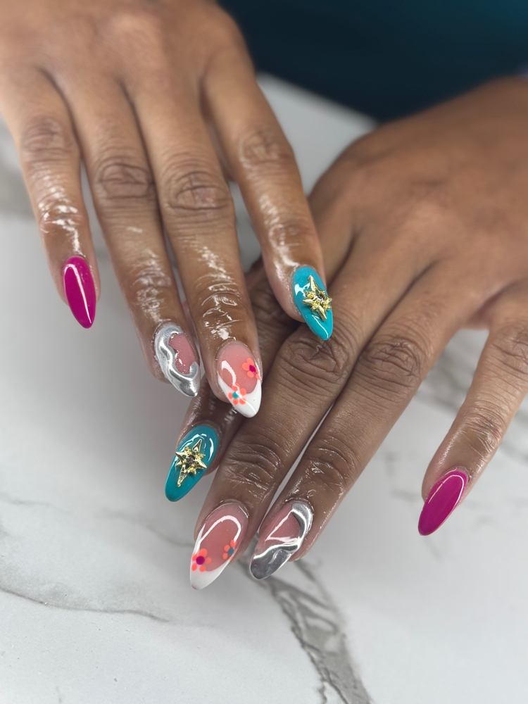 Freestyle Acrylic Fill at The Nail Goddess in Garner, NC