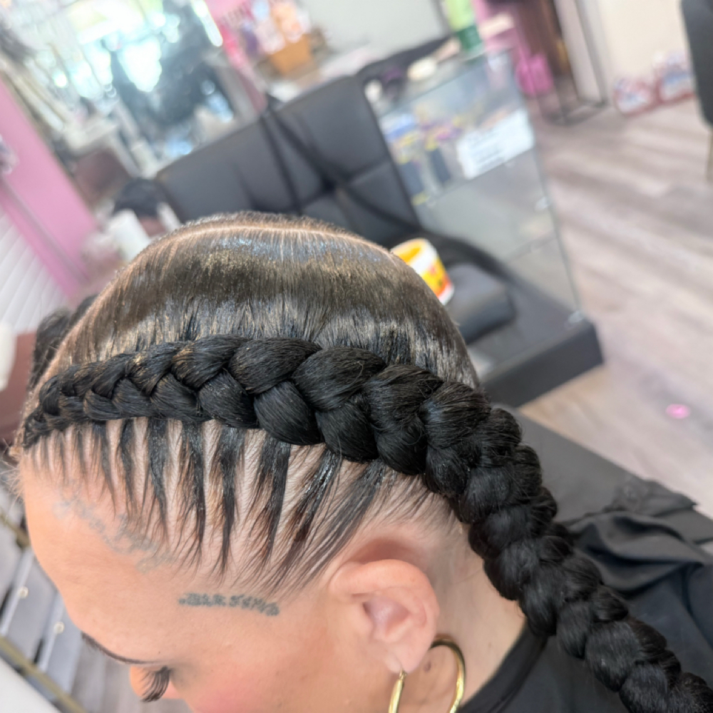 Two Big Braids at The house of beauty in Atlanta, GA