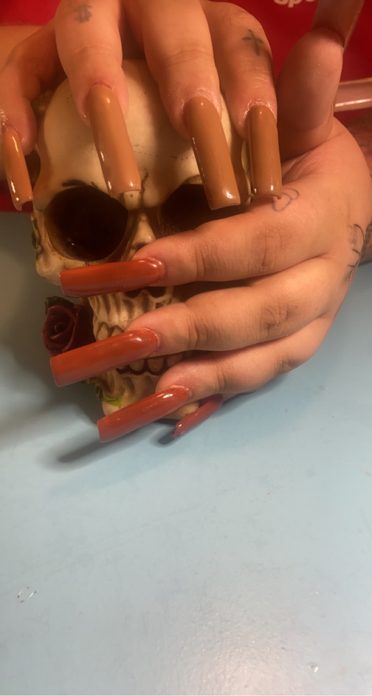 Long Full Set W/o Designs at PrettyP Nailz in Sandusky, OH