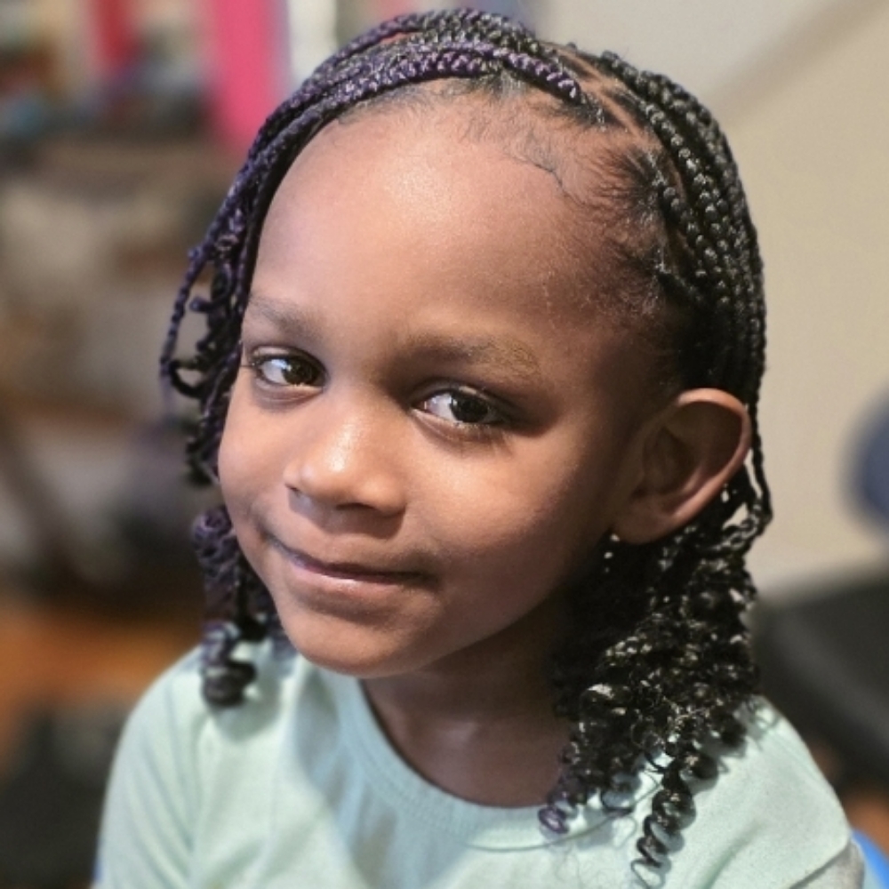 Smedi Kids Knotless Braids Ages 5-7 at Ms K Hair Braiding in Cincinnati, OH