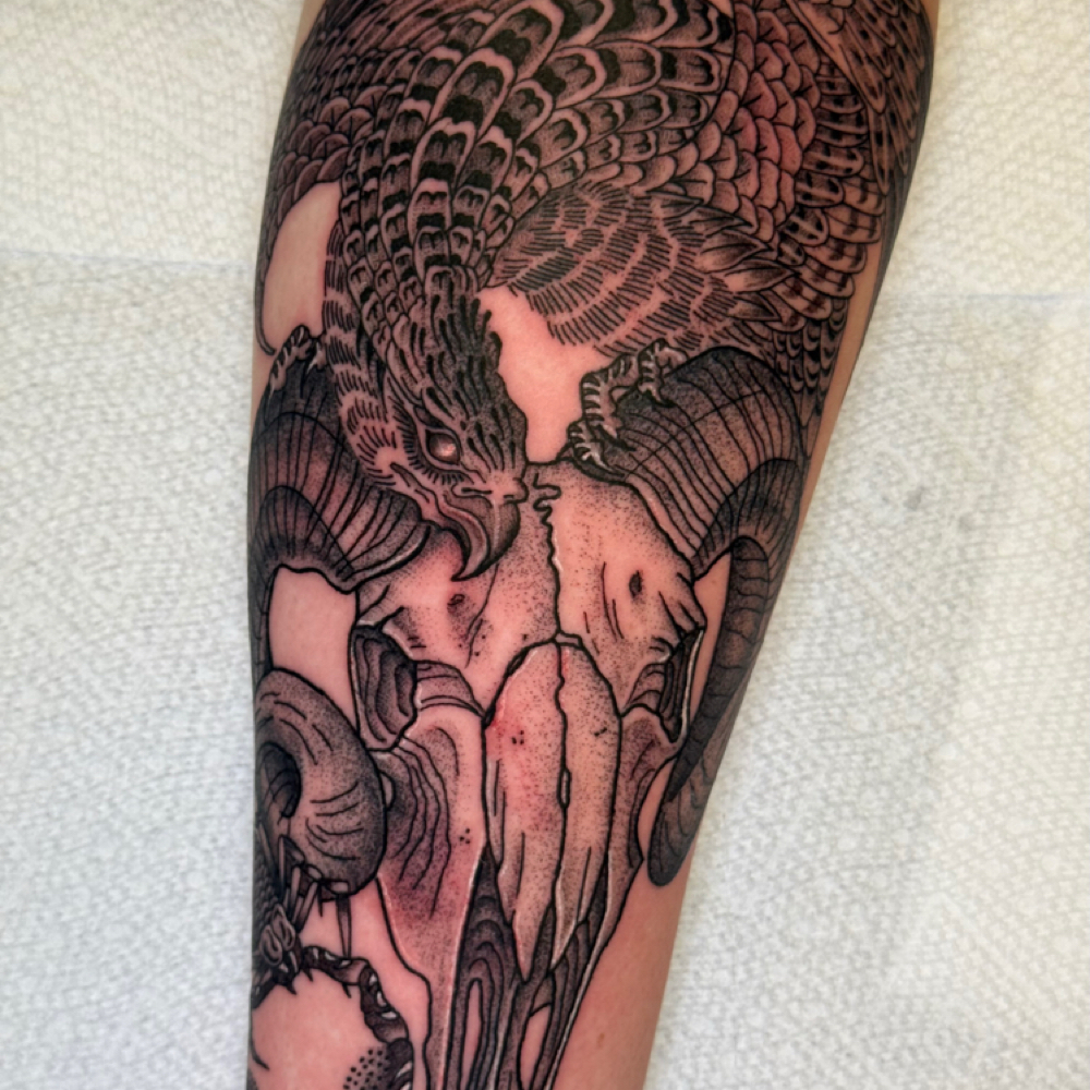 half day tattoo session at catastrophe poke in Richmond, VA