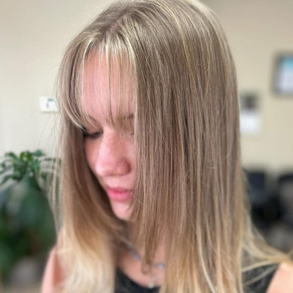 Bang Trim at Hair By The Blonde Stylist in Brevard, NC