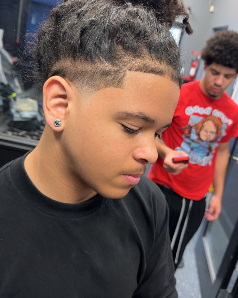 Kids line up