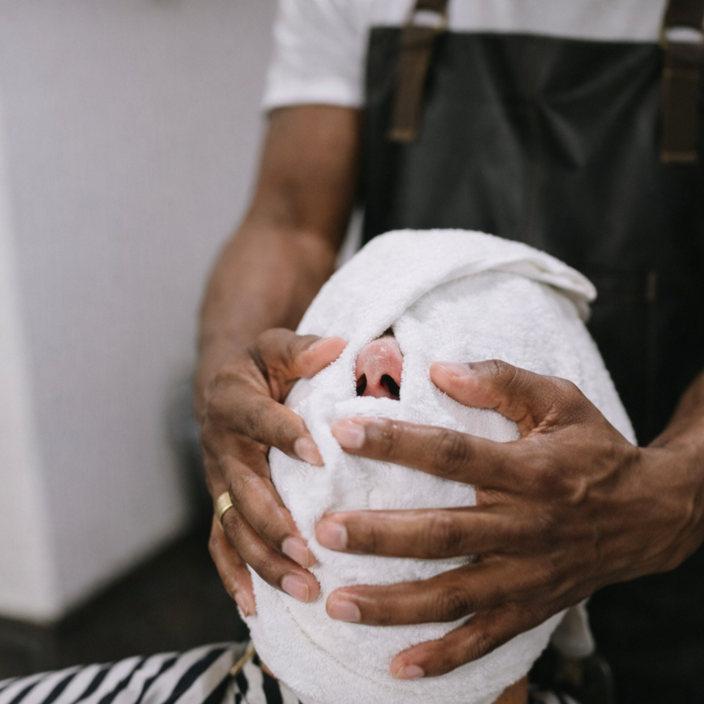 Hot Towel Shave at Beyond Hair Braiding in Bronx, NY
