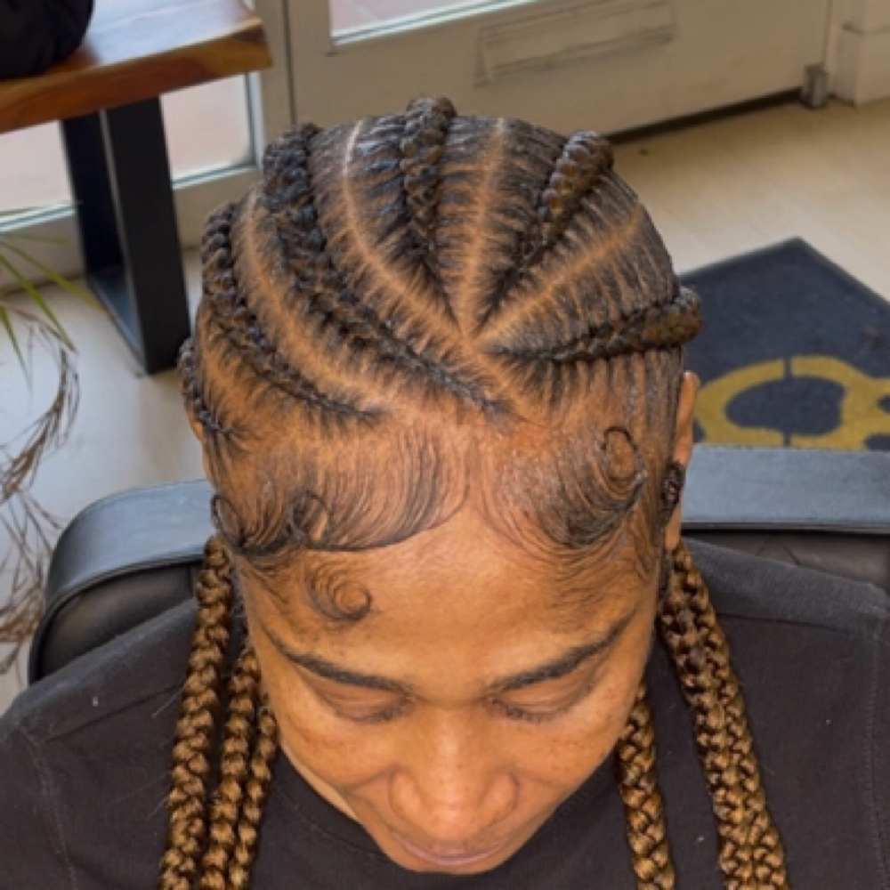 6 Feed-In Braids at GlammedByReesa in Walnut Creek, CA