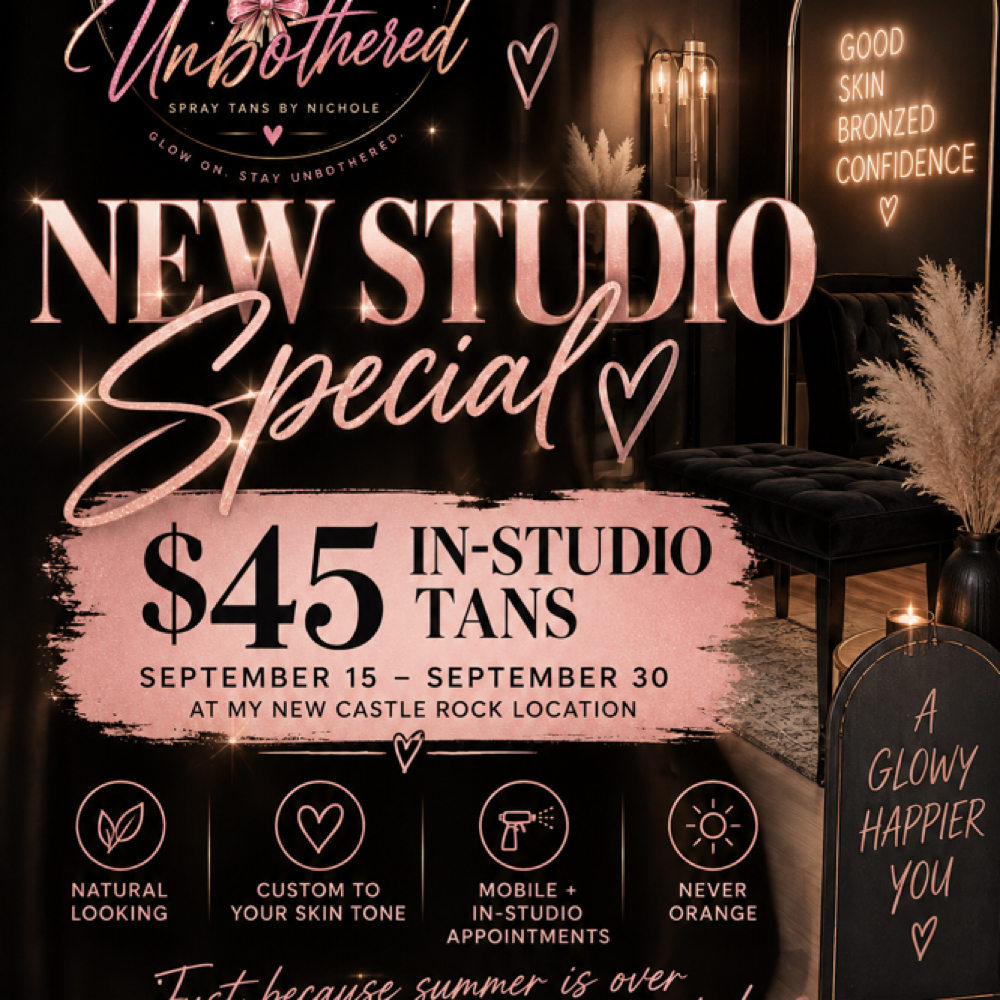 CR New Studio Glow at Bronzed & Unbothered in Castle Rock, CO