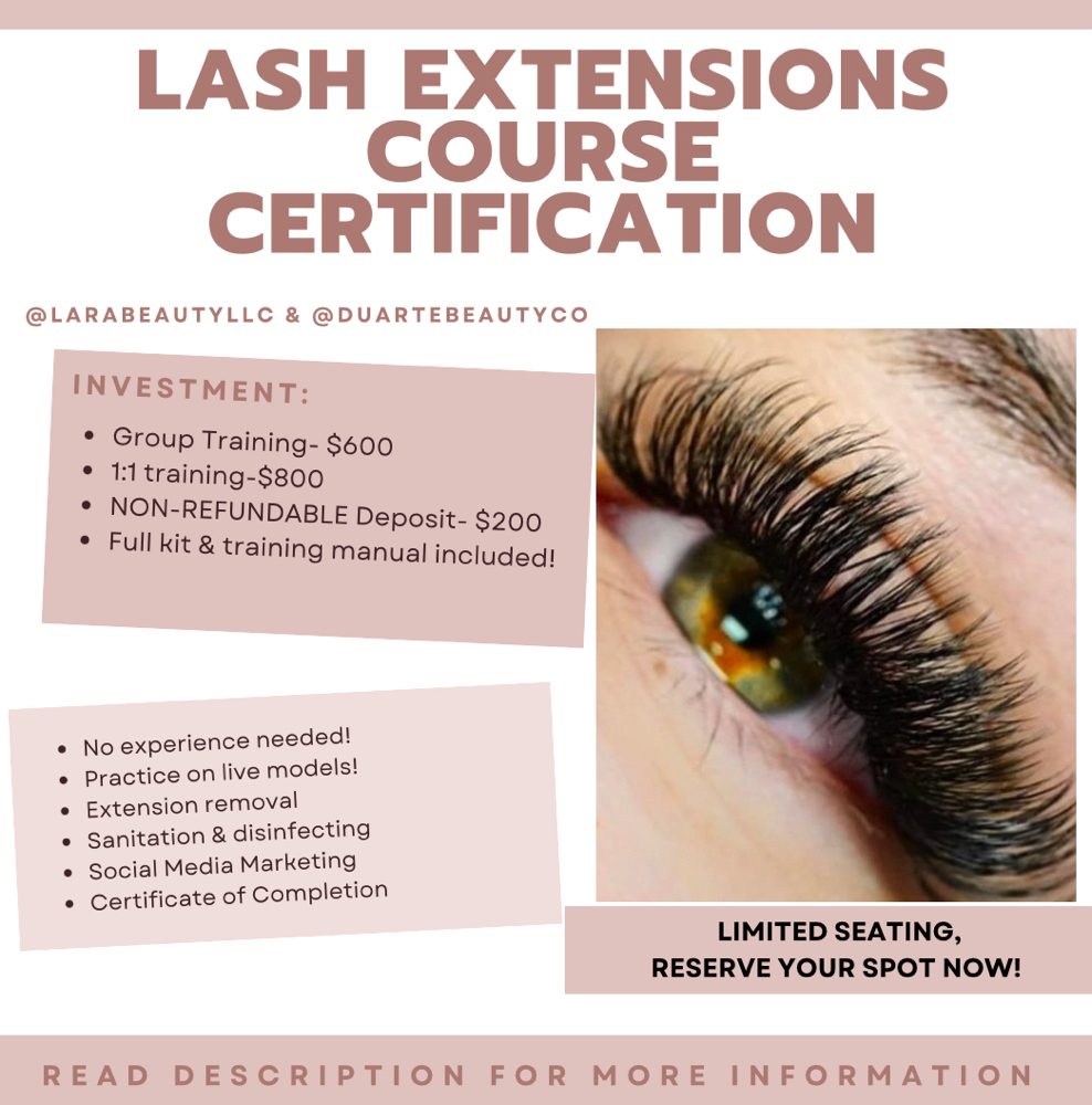 1:1 Lash Extensions Course