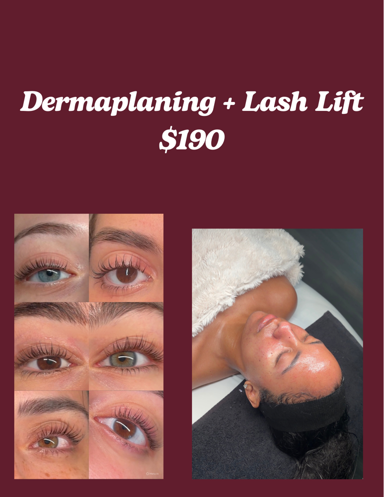 Dermaplaning + Lash Lift