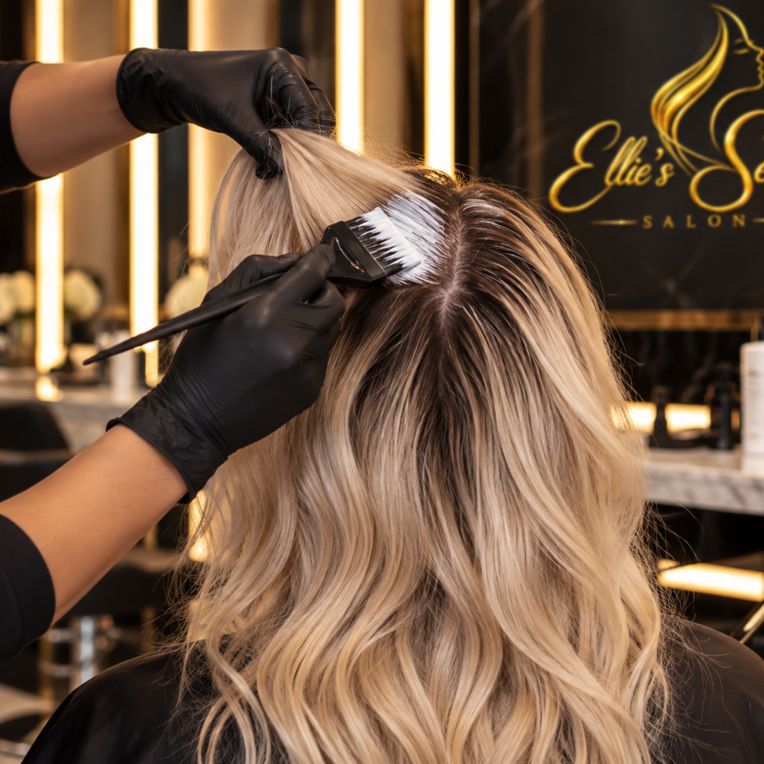 Bleach Root Touchup. at Ellie’s secret salon in Irvine, CA