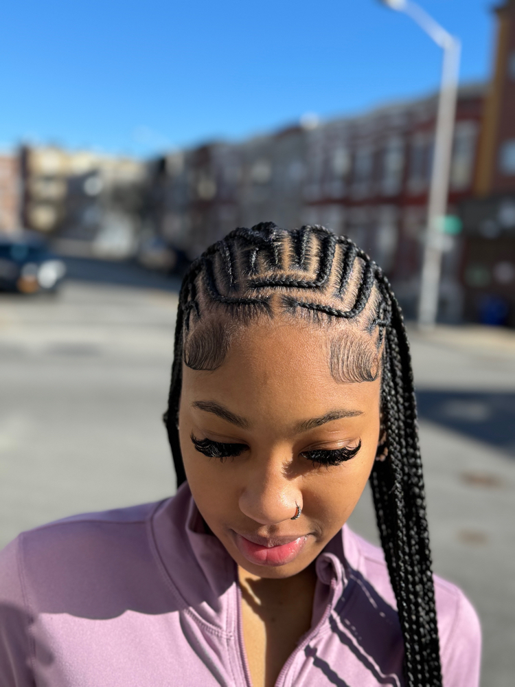 Top Half Of Fulani Braids Touch Up