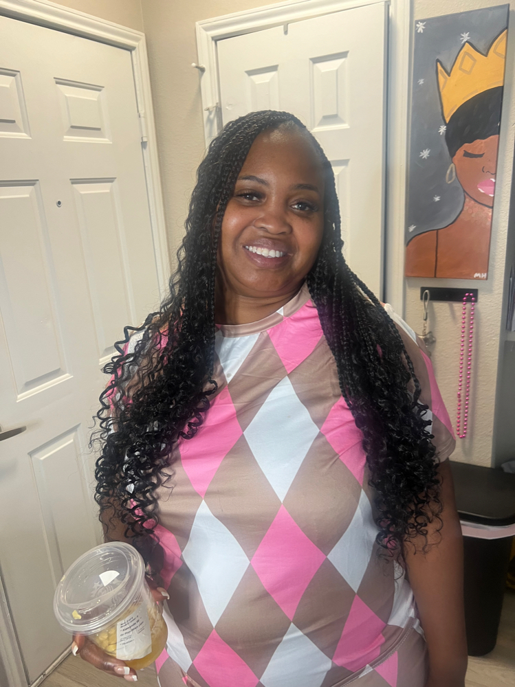 Boho Knotless Braids (Med) Waist