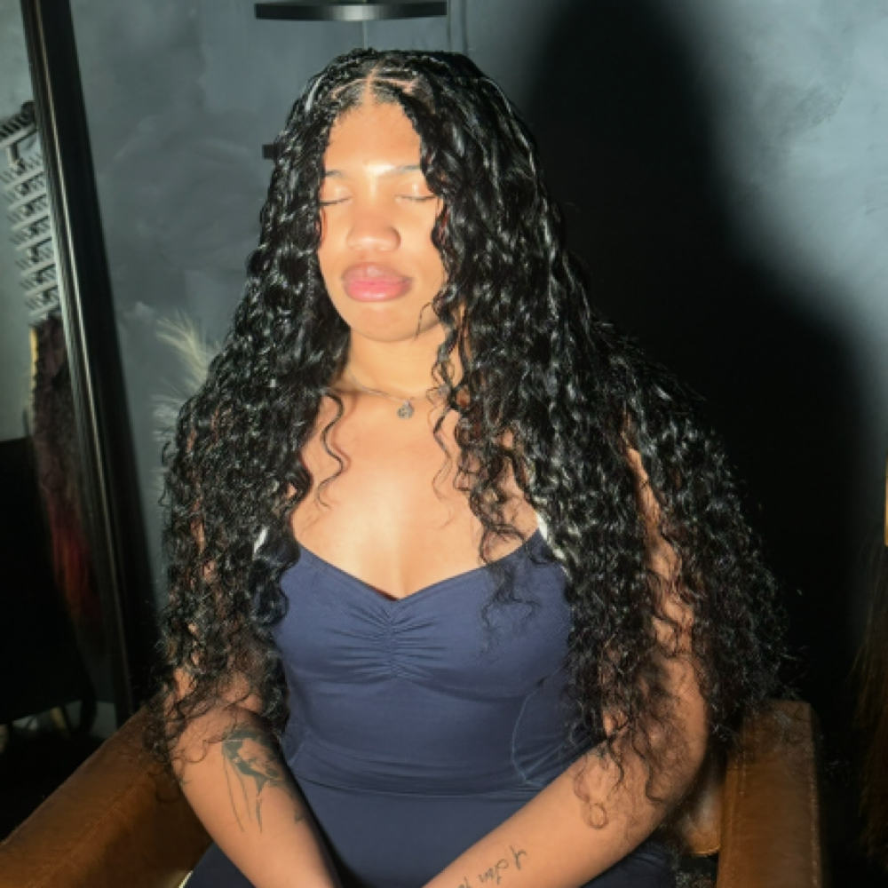 100% human knotless at Refined hair studio in Lexington, KY