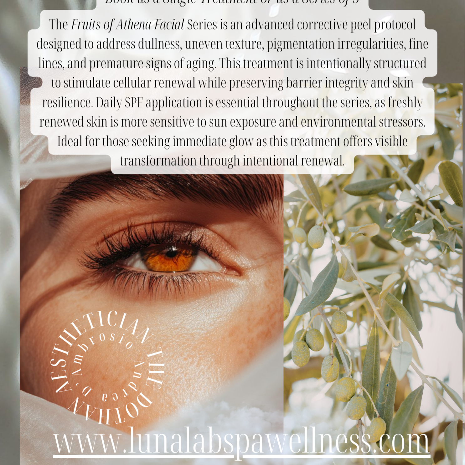FRUITS OF ATHENA | AHA ENZYME PEEL at Andrea D'Ambrosio, The Dothan Aesthetician, LUNA LAB Spa + Wellness in Dothan, AL