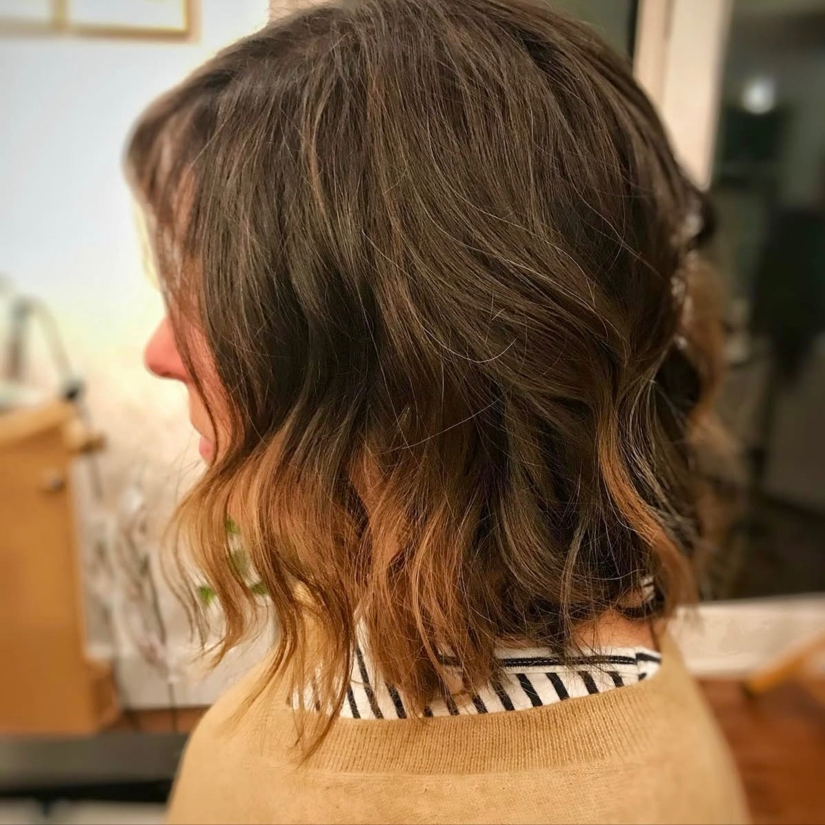 Root Retouch With Hand Painted Ends at Mariposa Collective in Essex Junction, VT