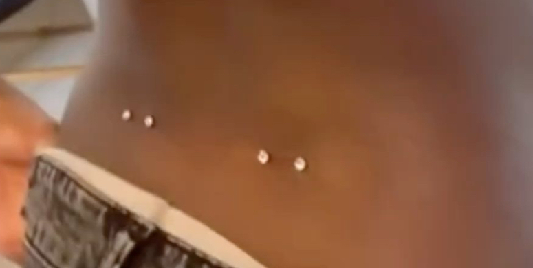 Paird Surface Back Piercing