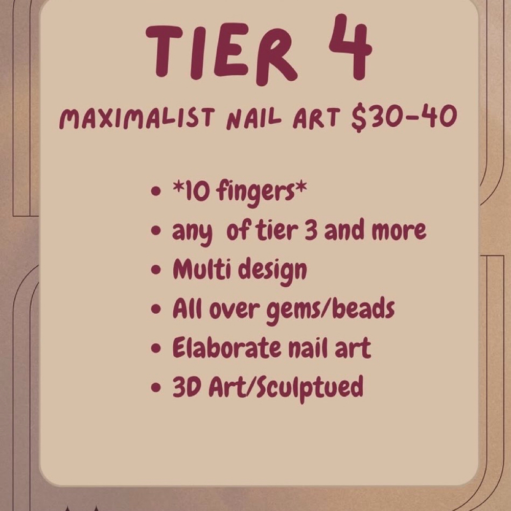 Nail Art Tier 4 at Ardent Salon & Barbershop in Edinburg, VA