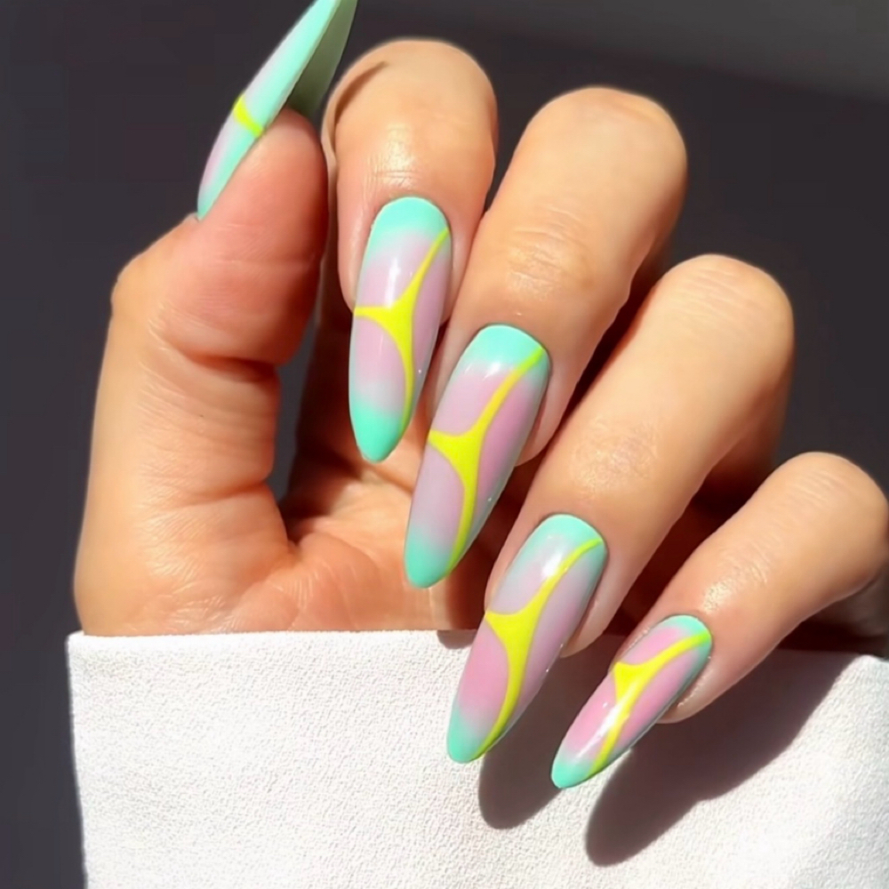 Full Set Long Almond Or Coffin at At Hannah’s Studio in Covington, WA