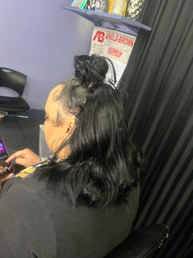 Half up Half down Quickweave