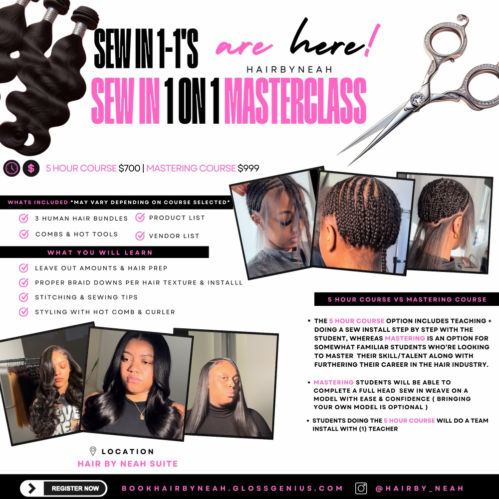 Sew In 1 On 1 Class