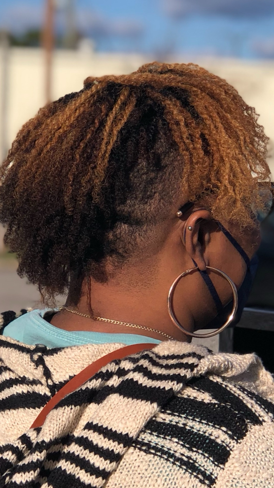 Microlocs / Mohawk Or Top Fade at Elle Adore Styles in Columbia, SC