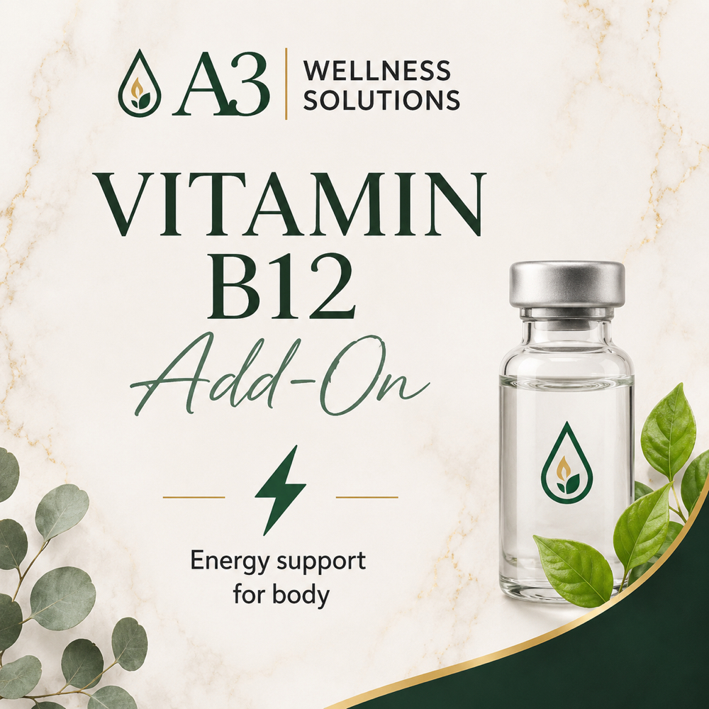 Vitamin B12 IV Add-On at A3 Wellness Solutions in Freeport By, NY