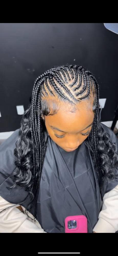 Fulani Braids W/ Sew In At The Back