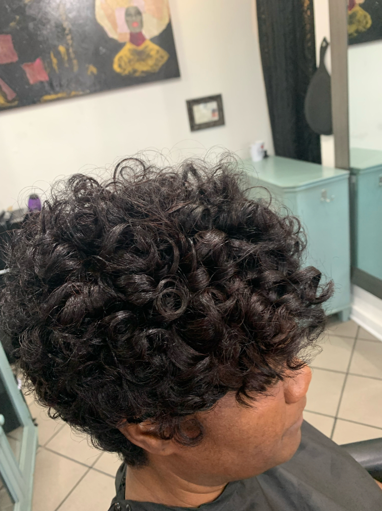 Flexi Rod/Roller Set Relaxed Hair