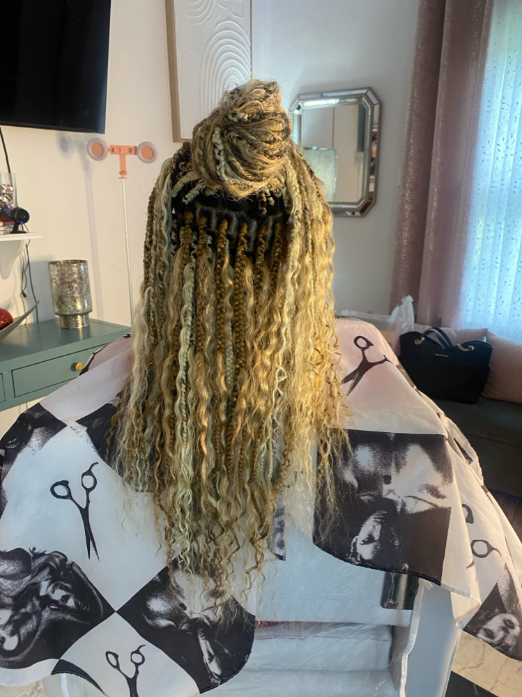 20” Boho Crown Four Rows Touch Up at JRoyBraids in Mobile, AL