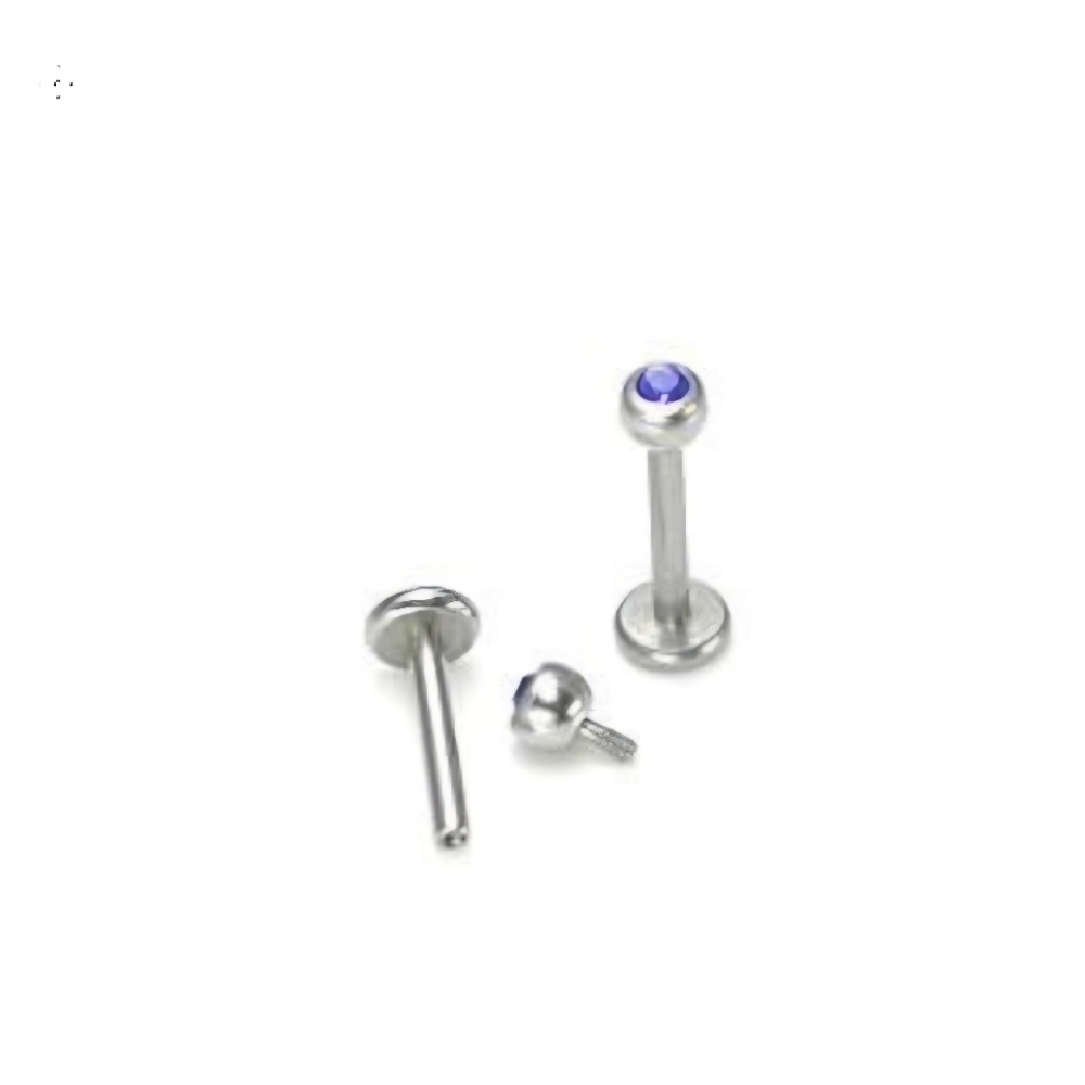 Upgraded Gem Labret Jewelry Option at Piercings By Autumn in New Castle, PA