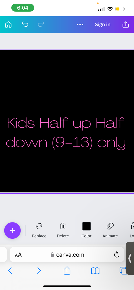 Kids Half Up Half down