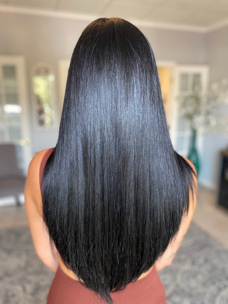 Color Single Process With Blow Dry