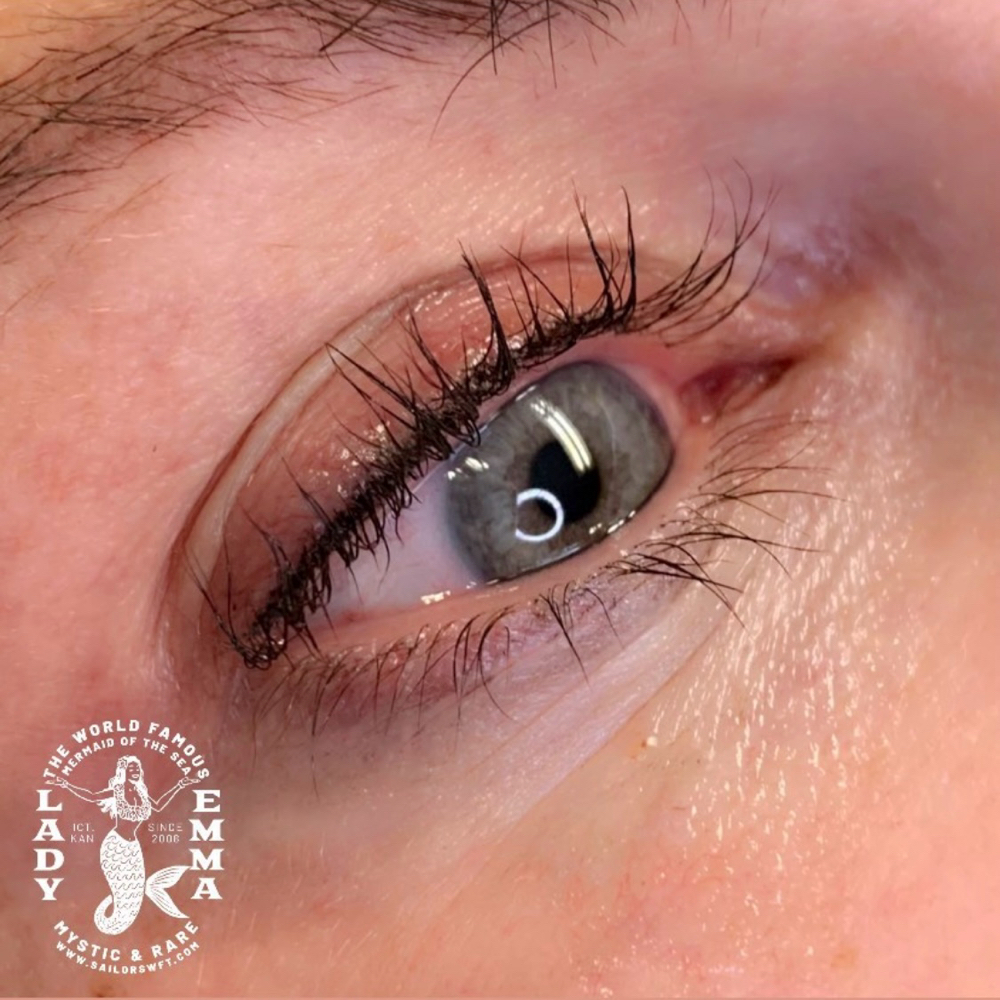 Upper Lash Enhancment (lash line) at Emma Tanguma at Sailors Tattoos in Wichita, KS