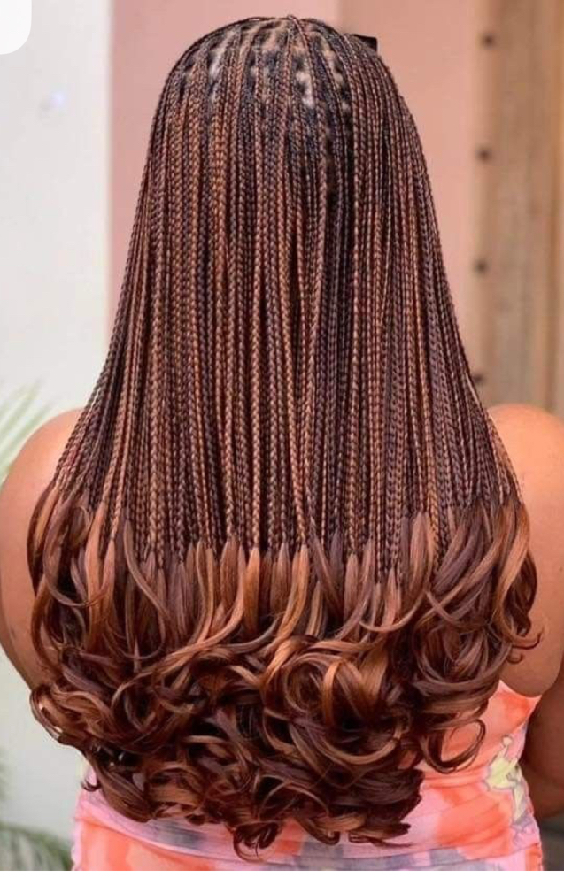 Curly Braids at D-Love Hair Braiding Center in Dracut, MA